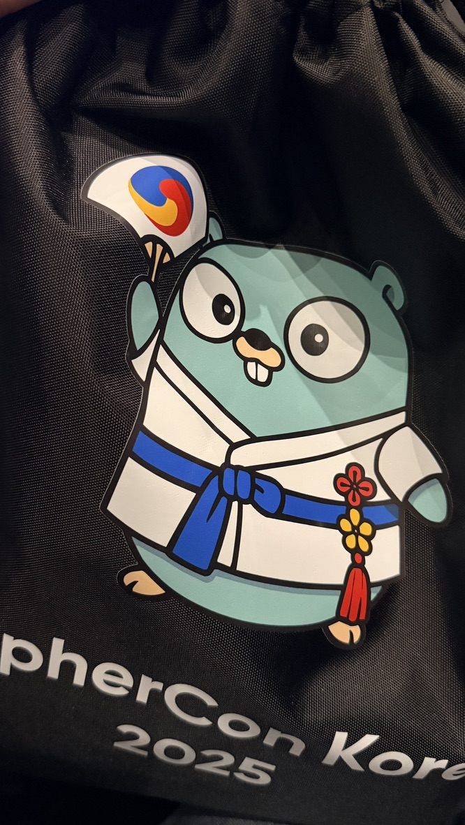 한복 입은 고퍼 에코백